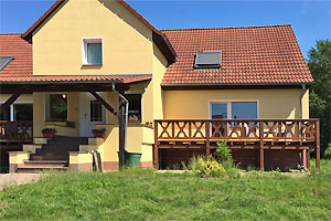 Ferienwohnungen im Spreewald: möblierte Südterrasse