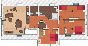 Ferienwohnungen im Spreewald: Grundriss Ferienwohnung Spreewaldkahn